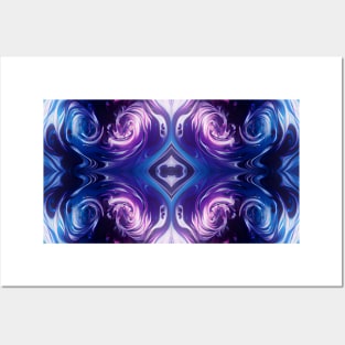 The Kaleidoscope Swirl Pink and Blue Posters and Art